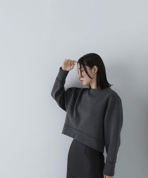 NATURAL BEAUTY BASIC(ナチュラルビューティーベーシック)の「◇【Oggi掲載】ダンボールシリーズ クロップドフォルムプルオーバー(スウェット・レディース・オフホワイト/チャコールグレー/グレー・FREE)」の19枚目の写真