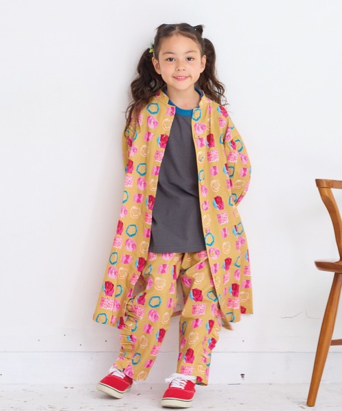 HOGAN RANCH WEAR（ホーガンランチウエア）の「マオカラーワンピース（ワンピース・キッズ・チャコール/マルチ・140/130/120/110/100/90/150）」の3枚目の写真