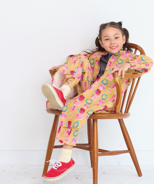 HOGAN RANCH WEAR（ホーガンランチウエア）の「マオカラーワンピース（ワンピース・キッズ・チャコール/マルチ・140/130/120/110/100/90/150）」の8枚目の写真