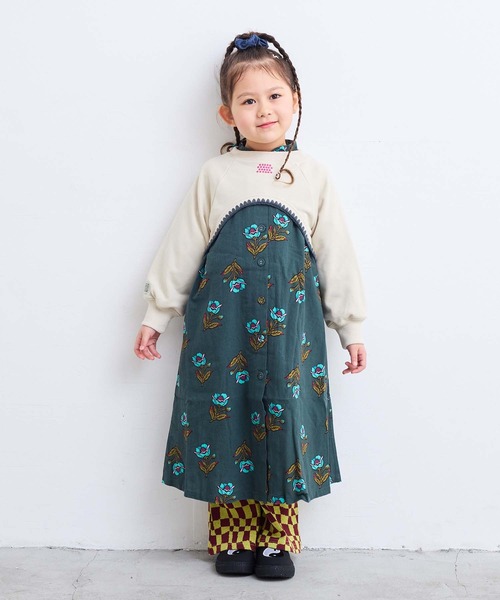 HOGAN RANCH WEAR（ホーガンランチウエア）の「マオカラーワンピース（ワンピース・キッズ・チャコール/マルチ・140/130/120/110/100/90/150）」の20枚目の写真