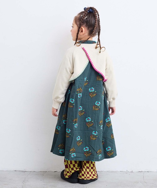 HOGAN RANCH WEAR（ホーガンランチウエア）の「マオカラーワンピース（ワンピース・キッズ・チャコール/マルチ・140/130/120/110/100/90/150）」の21枚目の写真