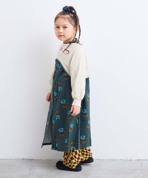 HOGAN RANCH WEAR（ホーガンランチウエア）の「マオカラーワンピース（ワンピース・キッズ・チャコール/マルチ・140/130/120/110/100/90/150）」の22枚目の写真