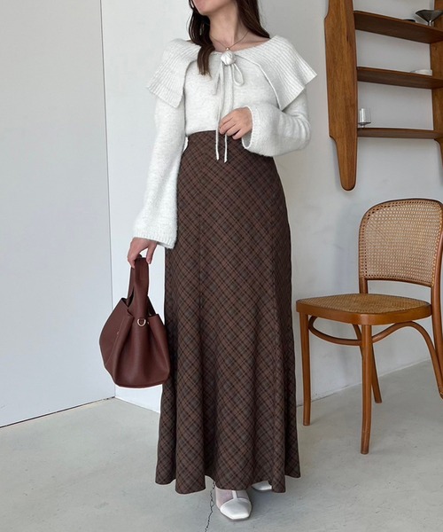one after another NICE CLAUP(ワンアフターアナザーナイスクラップ)の「コサージュセット/スパンコールセーラーニット(ニット/セーター・レディース・グレー/アイボリー/ブラック/ピンク・FREE)」の8枚目の写真