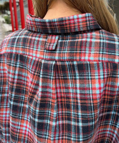 CIAOPANIC(チャオパニック)の「ショート丈チェックシャツ(シャツ/ブラウス・レディース・イエロー/レッド/ブルー・ONE SIZE)」の19枚目の写真