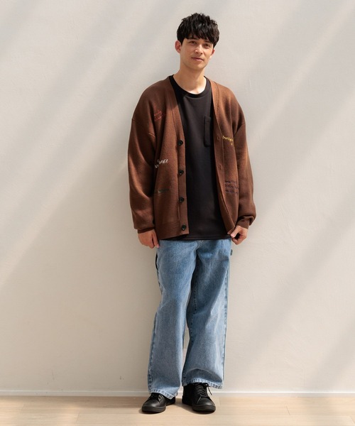 LAKOLE(ラコレ)の「トビガラ刺繍カーディガン / 141061(カーディガン/ボレロ・メンズ・ブラウン/ブラック/ブルー/ライトグレー・LARGE/MEDIUM)」の6枚目の写真