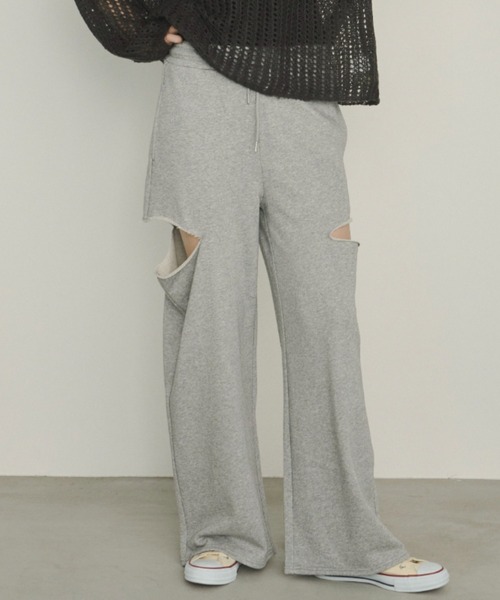 サイドカットスウェットパンツ（スウェットパンツ）｜Unitage  