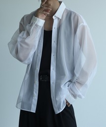 【MADE IN JAPAN】メッシュルーズシルエットシアーシャツ