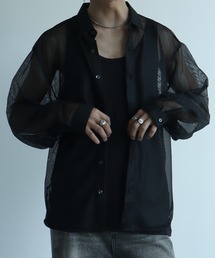 【MADE IN JAPAN】メッシュルーズシルエットシアーシャツ