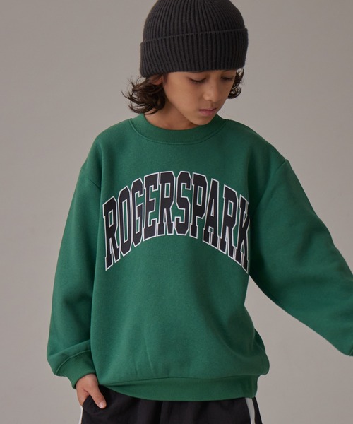 PAIRMANON STREET（ペアマノンストリート）の「【PAIRMANON STREET】裏起毛 ロゴプリント オーバーサイズ スウェット トレーナー（スウェット・キッズ・レッド系その他/ブラック系その他4/ベージュ系その他/ベージュ系その他2/ブラウン/グレー系その他/ブラック系その他2/ピンク系その他/ブラック系その他/レッド系その他2/ブラック系その他3/ブラック系その他5/オレンジ系その他/グレー系その他2/グレー系その他3/グレー系その他4/グレー系その他5/オレンジ/グリーン系その他/ネイビー・100/110/120/130/140/150/160/90）」の15枚目の写真