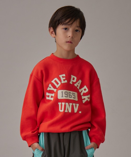 PAIRMANON STREET（ペアマノンストリート）の「【PAIRMANON STREET】裏起毛 ロゴプリント オーバーサイズ スウェット トレーナー（スウェット・キッズ・レッド系その他/ブラック系その他4/ベージュ系その他/ベージュ系その他2/ブラウン/グレー系その他/ブラック系その他2/ピンク系その他/ブラック系その他/レッド系その他2/ブラック系その他3/ブラック系その他5/オレンジ系その他/グレー系その他2/グレー系その他3/グレー系その他4/グレー系その他5/オレンジ/グリーン系その他/ネイビー・100/110/120/130/140/150/160/90）」の18枚目の写真