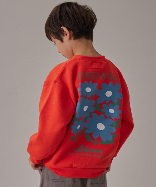 PAIRMANON STREET（ペアマノンストリート）の「【PAIRMANON STREET】裏起毛 ロゴプリント オーバーサイズ スウェット トレーナー（スウェット・キッズ・レッド系その他/ブラック系その他4/ベージュ系その他/ベージュ系その他2/ブラウン/グレー系その他/ブラック系その他2/ピンク系その他/ブラック系その他/レッド系その他2/ブラック系その他3/ブラック系その他5/オレンジ系その他/グレー系その他2/グレー系その他3/グレー系その他4/グレー系その他5/オレンジ/グリーン系その他/ネイビー・100/110/120/130/140/150/160/90）」の19枚目の写真