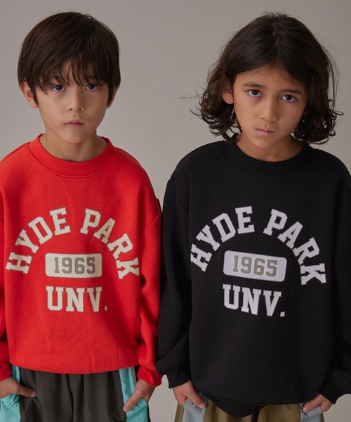 PAIRMANON STREET（ペアマノンストリート）の「【PAIRMANON STREET】裏起毛 ロゴプリント オーバーサイズ スウェット トレーナー（スウェット・キッズ・レッド系その他/ブラック系その他4/ベージュ系その他/ベージュ系その他2/ブラウン/グレー系その他/ブラック系その他2/ピンク系その他/ブラック系その他/レッド系その他2/ブラック系その他3/ブラック系その他5/オレンジ系その他/グレー系その他2/グレー系その他3/グレー系その他4/グレー系その他5/オレンジ/グリーン系その他/ネイビー・100/110/120/130/140/150/160/90）」の21枚目の写真