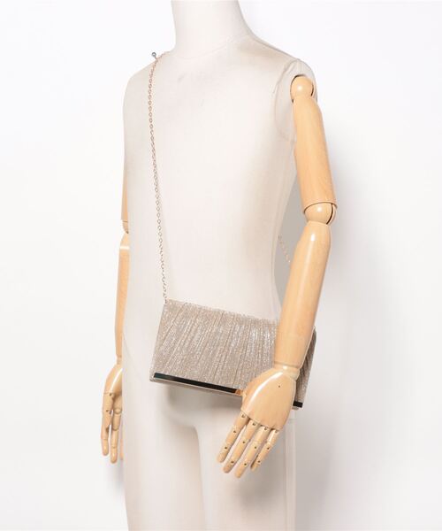 florist(フローリスト)の「【2way】シャイニーレイオケージョンクラッチバッグ(クラッチバッグ・レディース・ゴールド/ピンク/ブラック/チャコールグレー/シルバー・FREE)」の18枚目の写真