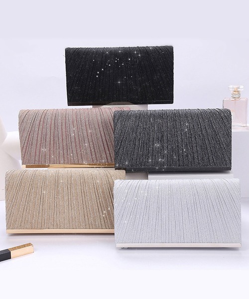 florist(フローリスト)の「【2way】シャイニーレイオケージョンクラッチバッグ(クラッチバッグ・レディース・ゴールド/ピンク/ブラック/チャコールグレー/シルバー・FREE)」の6枚目の写真