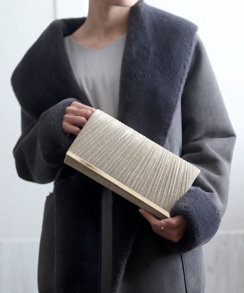 florist(フローリスト)の「【2way】シャイニーレイオケージョンクラッチバッグ(クラッチバッグ・レディース・ゴールド/ピンク/ブラック/チャコールグレー/シルバー・FREE)」の12枚目の写真