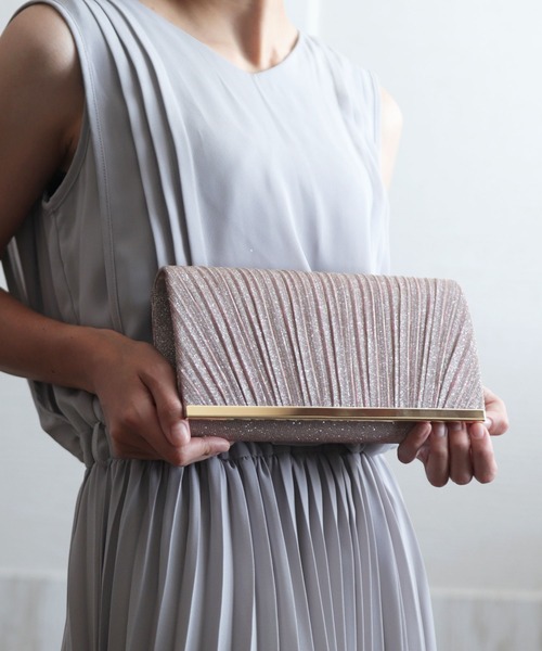 florist(フローリスト)の「【2way】シャイニーレイオケージョンクラッチバッグ(クラッチバッグ・レディース・ゴールド/ピンク/ブラック/チャコールグレー/シルバー・FREE)」の9枚目の写真