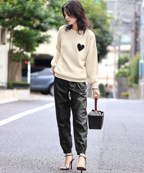 セール】ハート刺繍ニットプルオーバー（ニット/セーター）｜ELFRANK