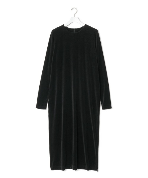 ADAM ET ROPE'(アダムエロペ)の「【ADAM ET ROPE'】ベロア BOTANICAL DYED LOOSE DRESS(ワンピース・レディース・ブラック/モスグリーン・FREE)」の12枚目の写真