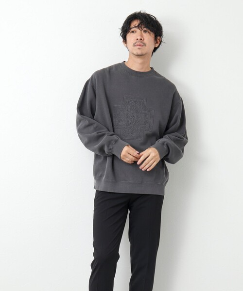 PENDLETON（ペンドルトン）の「【PENDLETON/ペンドルトン】Pigmentdye EMB Sweat 刺しゅうスウェット（スウェット・メンズ・グレイッシュベージュ/チャコールグレー・M/L）」の12枚目の写真