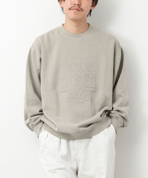 PENDLETON（ペンドルトン）の「【PENDLETON/ペンドルトン】Pigmentdye EMB Sweat 刺しゅうスウェット（スウェット・メンズ・グレイッシュベージュ/チャコールグレー・M/L）」の18枚目の写真