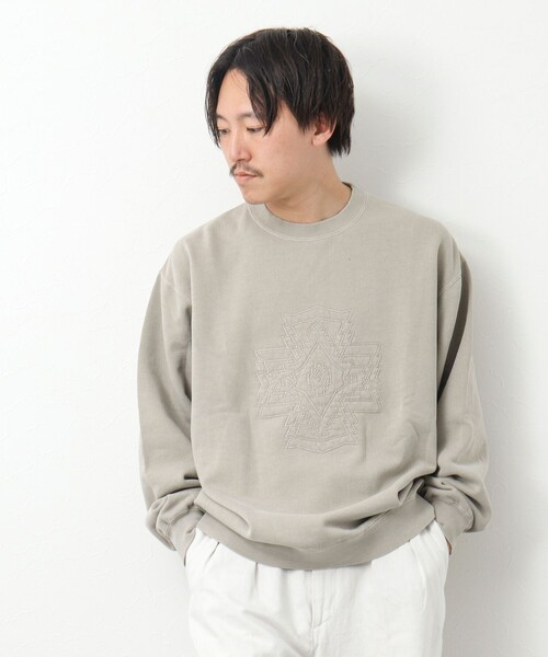 PENDLETON（ペンドルトン）の「【PENDLETON/ペンドルトン】Pigmentdye EMB Sweat 刺しゅうスウェット（スウェット・メンズ・グレイッシュベージュ/チャコールグレー・M/L）」の19枚目の写真