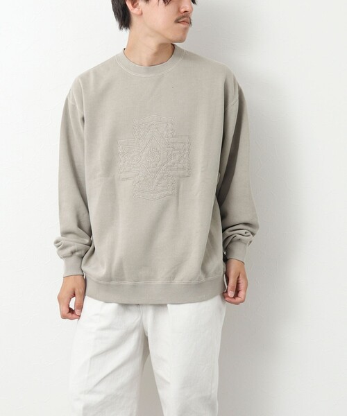 PENDLETON（ペンドルトン）の「【PENDLETON/ペンドルトン】Pigmentdye EMB Sweat 刺しゅうスウェット（スウェット・メンズ・グレイッシュベージュ/チャコールグレー・M/L）」の22枚目の写真