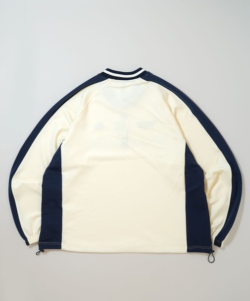 Ritzy(リッツィー)の「pullover game shirt/プルオーバー ジャージ素材 ゲームシャツ レディース メンズ(スウェット・メンズ・ブラック/ネイビー/ワイン/オフホワイト・XL/L/M)」の6枚目の写真
