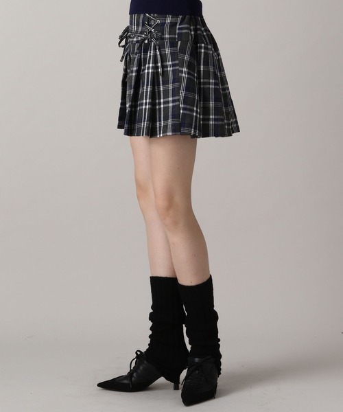 FOREVER 21（フォーエバー トゥエンティーワン）の「【2024FW】アソートリボンプリーツミニスカート（スカート・レディース・チェック/グレー・SMALL/MEDIUM）」の6枚目の写真