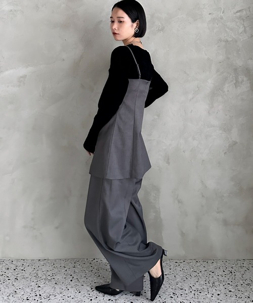 Doux archives（ドゥアルシーヴ）の「【setup可能】ツータックストレートパンツ（スラックス・レディース・ブラウン/ブラック/グレー・38）」の16枚目の写真