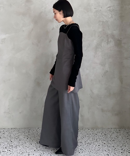 Doux archives（ドゥアルシーヴ）の「【setup可能】ツータックストレートパンツ（スラックス・レディース・ブラウン/ブラック/グレー・38）」の15枚目の写真