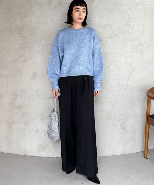 Doux archives（ドゥアルシーヴ）の「【setup可能】ツータックストレートパンツ（スラックス・レディース・ブラウン/ブラック/グレー・38）」の17枚目の写真