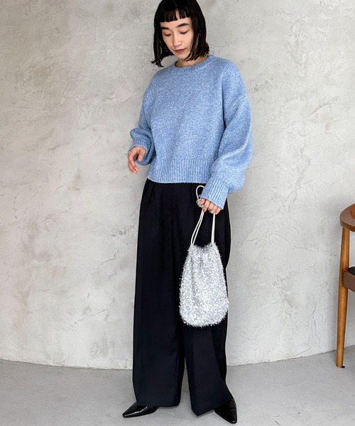 Doux archives（ドゥアルシーヴ）の「【setup可能】ツータックストレートパンツ（スラックス・レディース・ブラウン/ブラック/グレー・38）」の18枚目の写真