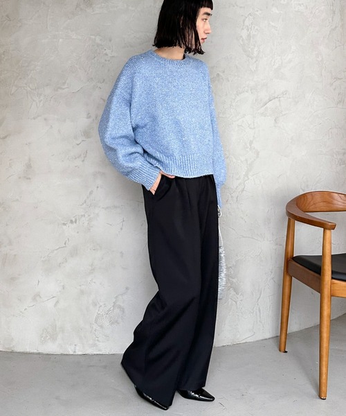 Doux archives（ドゥアルシーヴ）の「【setup可能】ツータックストレートパンツ（スラックス・レディース・ブラウン/ブラック/グレー・38）」の20枚目の写真