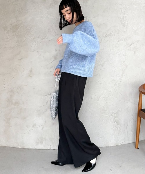 Doux archives（ドゥアルシーヴ）の「【setup可能】ツータックストレートパンツ（スラックス・レディース・ブラウン/ブラック/グレー・38）」の22枚目の写真