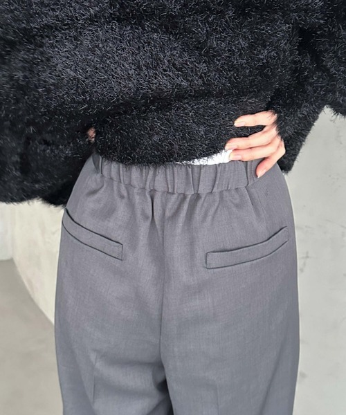 Doux archives（ドゥアルシーヴ）の「【setup可能】ツータックストレートパンツ（スラックス・レディース・ブラウン/ブラック/グレー・38）」の11枚目の写真
