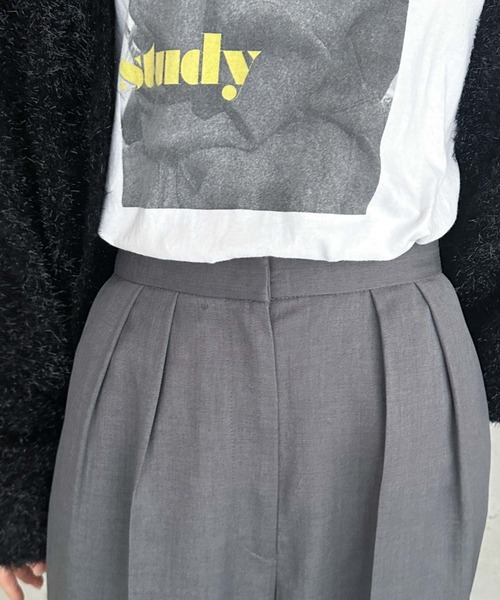 Doux archives（ドゥアルシーヴ）の「【setup可能】ツータックストレートパンツ（スラックス・レディース・ブラウン/ブラック/グレー・38）」の10枚目の写真