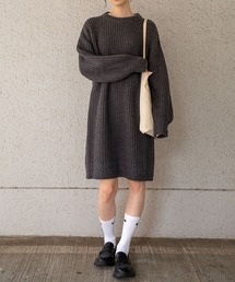【Nora Lily】Bulky Knit Long Pull Over(UNISEX)