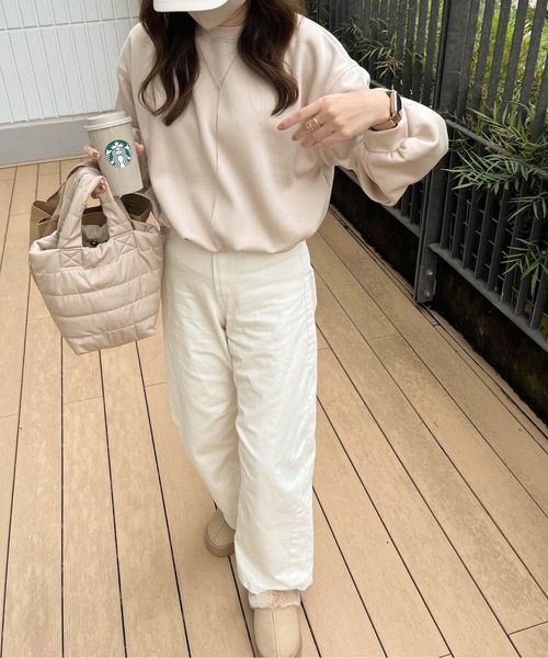 Fabby fabby（ファビィーファビィー）の「スリングバックムートンサンダル（スリッポン・レディース・キャメル/ベージュ/ブラック/グレー・MEDIUM/LARGE）」の7枚目の写真