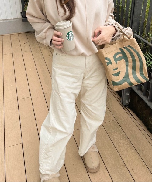 Fabby fabby（ファビィーファビィー）の「スリングバックムートンサンダル（スリッポン・レディース・キャメル/ベージュ/ブラック/グレー・MEDIUM/LARGE）」の8枚目の写真