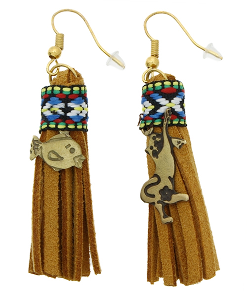 チャイハネ（チャイハネ）の「【チャイハネ】NEWキャメタルピアス（ピアス（両耳用）・レディース・ブルー/ブラウン/グリーン/レッド/パープル・FREE）」の2枚目の写真