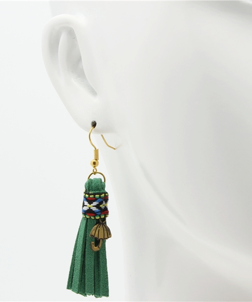 チャイハネ（チャイハネ）の「【チャイハネ】NEWキャメタルピアス（ピアス（両耳用）・レディース・ブルー/ブラウン/グリーン/レッド/パープル・FREE）」の7枚目の写真