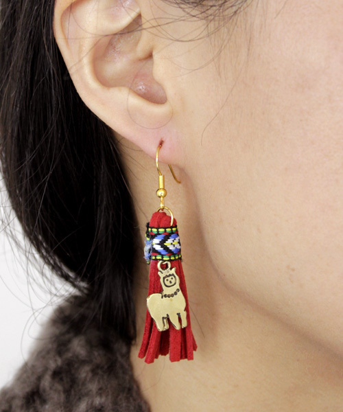 チャイハネ（チャイハネ）の「【チャイハネ】NEWキャメタルピアス（ピアス（両耳用）・レディース・ブルー/ブラウン/グリーン/レッド/パープル・FREE）」の9枚目の写真