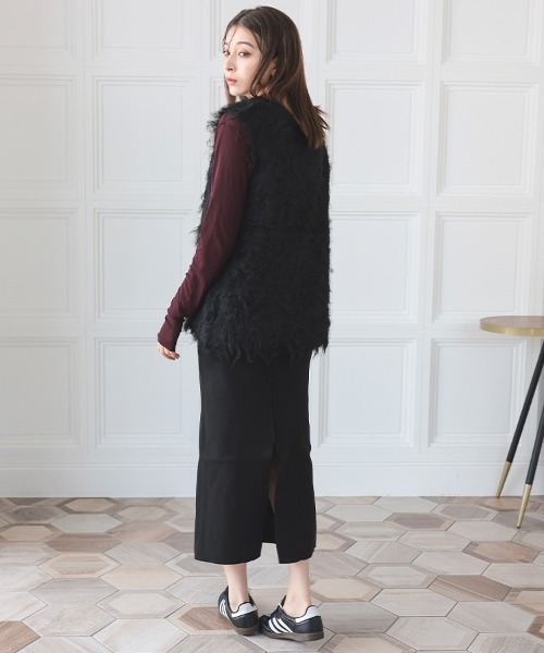 DONOBAN（ドノバン）の「シャギーベスト（ベスト・レディース・グレー/ブラック/アイボリー・ONE）」の14枚目の写真