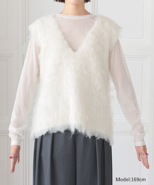 DONOBAN（ドノバン）の「シャギーベスト（ベスト・レディース・グレー/ブラック/アイボリー・ONE）」の15枚目の写真