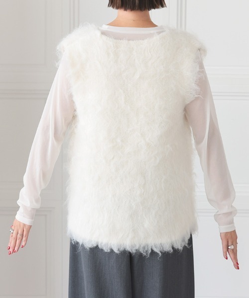 DONOBAN（ドノバン）の「シャギーベスト（ベスト・レディース・グレー/ブラック/アイボリー・ONE）」の17枚目の写真