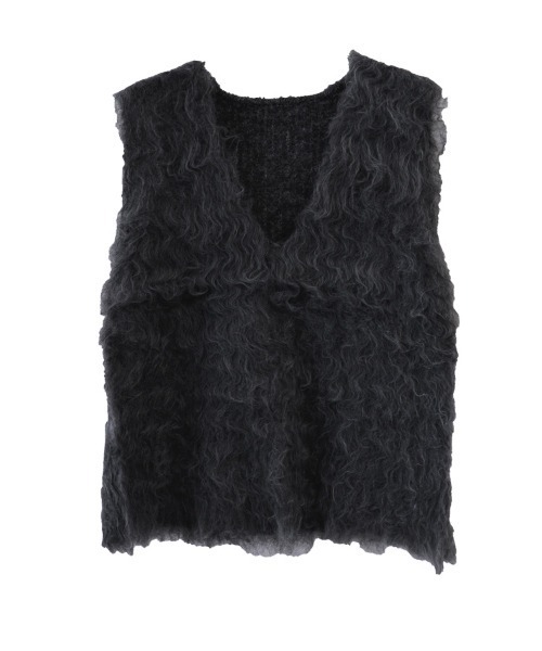 DONOBAN（ドノバン）の「シャギーベスト（ベスト・レディース・グレー/ブラック/アイボリー・ONE）」の21枚目の写真