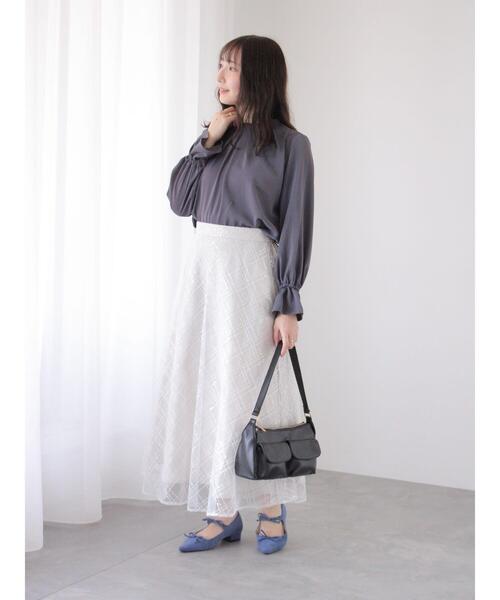 Te chichi TERRASSE(テチチテラス)の「スパンコールフレアスカート(スカート・レディース・ブラック/オフホワイト・F)」の13枚目の写真