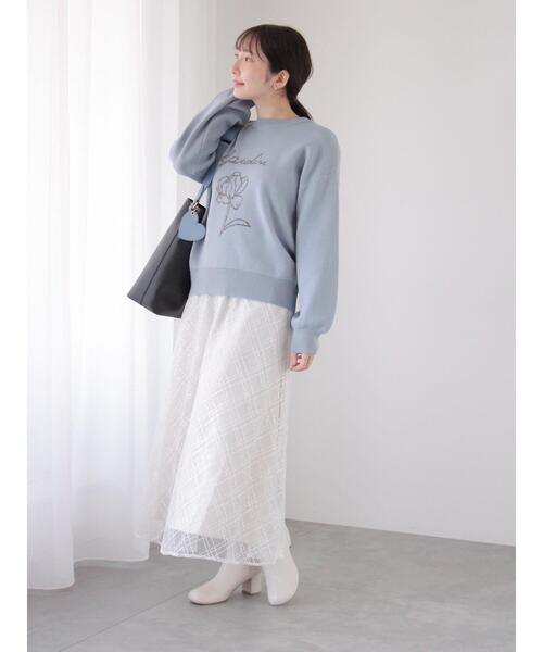 Te chichi TERRASSE(テチチテラス)の「スパンコールフレアスカート(スカート・レディース・ブラック/オフホワイト・F)」の15枚目の写真