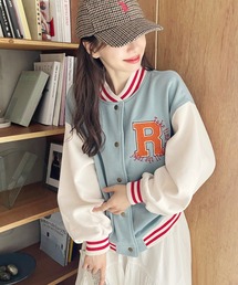 TREOVER（トレオーバー）の「パイルワッペン 刺繍ロゴ 裏起毛スタジャン（スタジャン）」