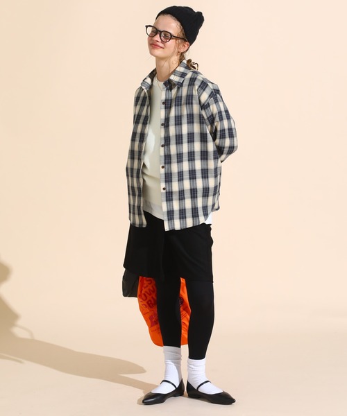 sara&cake(サラアンドケイク)の「チェックコーデュロイシャツ(シャツ/ブラウス・レディース・ダークブラウン/アイボリー・FREE)」の12枚目の写真